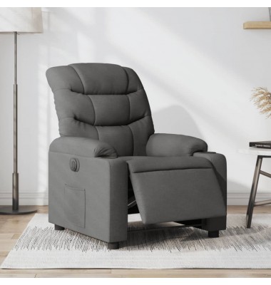  Elektrinis atlošiamas krėslas, tamsiai pilkos spalvos, audinys - Foteliai, krėslai - 1