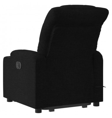  Atsistojantis atlošiamas masažinis krėslas, juodas, audinys - Foteliai, krėslai - 4
