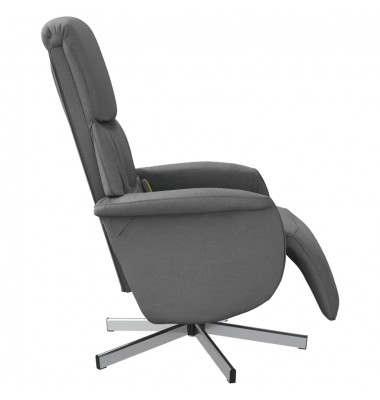  Atlošiama masažinė kėdė su pakoja, tamsiai pilka, audinys - Foteliai, krėslai - 5