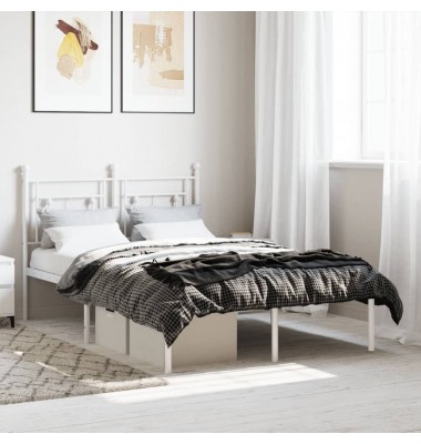  Metalinis lovos rėmas su galvūgaliu, baltos spalvos, 120x190cm - Lovos - 1