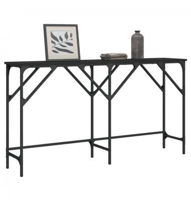  Konsolinis staliukas, juodas, 140x29x75cm, apdirbta mediena - Žurnaliniai staliukai - 1