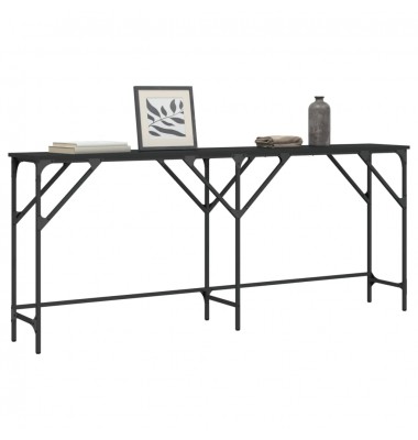  Konsolinis staliukas, juodas, 180x29x75cm, apdirbta mediena - Žurnaliniai staliukai - 1