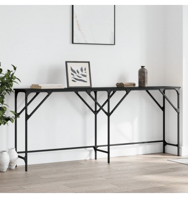  Konsolinis staliukas, juodas, 180x29x75cm, apdirbta mediena - Žurnaliniai staliukai - 3