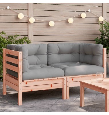  Kampinės sodo sofos dalys su pagalvėlėmis, 2vnt., douglas eglė - Moduliniai lauko baldai - 1