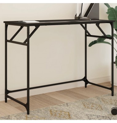 Rašomasis stalas, juodas, 100x45x76cm, mediena ir plienas - Rašomieji stalai - 1