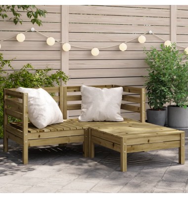  Dvivietė sodo sofa su pakoja, impregnuota pušies mediena - Moduliniai lauko baldai - 1