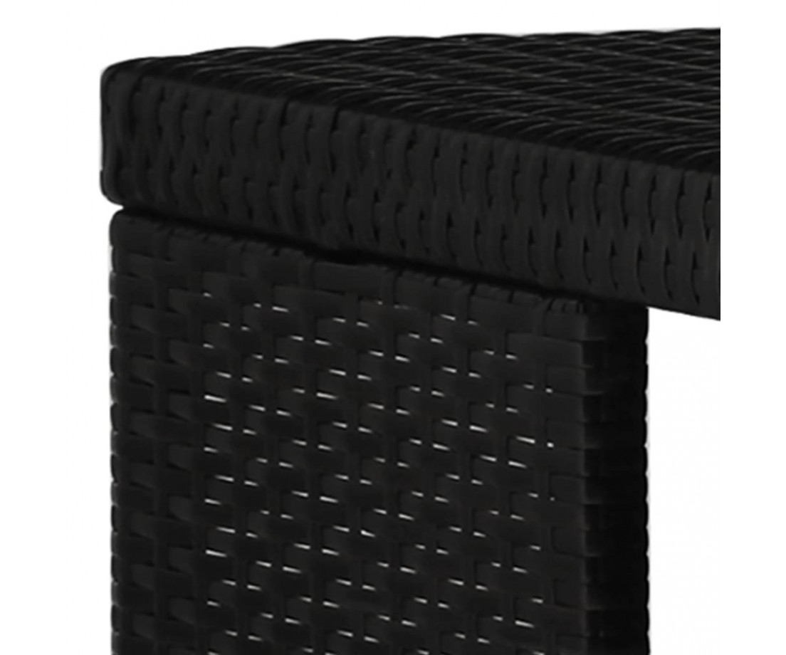  Sodo komplektas su pagalvėmis, 5 dalių, juodas, poliratanas - Lauko baldų komplektai - 3