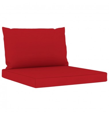 Keturvietė sodo sofa su raudonomis pagalvėlėmis - Lauko baldų komplektai - 4