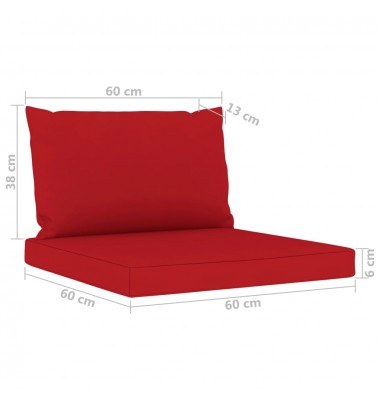 Keturvietė sodo sofa su raudonomis pagalvėlėmis - Lauko baldų komplektai - 7