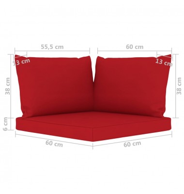 Keturvietė sodo sofa su raudonomis pagalvėlėmis - Lauko baldų komplektai - 8