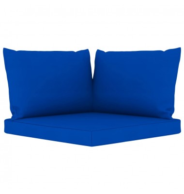 Keturvietė sodo sofa su mėlynomis pagalvėlėmis - Lauko baldų komplektai - 4