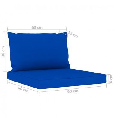 Keturvietė sodo sofa su mėlynomis pagalvėlėmis - Lauko baldų komplektai - 7