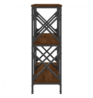  Konsolinis staliukas, rudas ąžuolo, 100x28x80,5cm, mediena - Žurnaliniai staliukai - 5