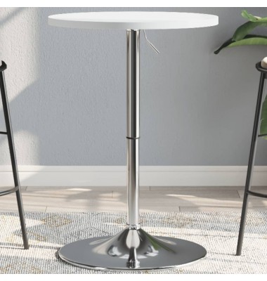  Baro stalas, baltas, 50x50x90cm, apdirbta mediena ir plienas - Stalai - 1
