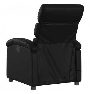  Elektrinis atlošiamas masažinis krėslas, juodas, dirbtinė oda - Foteliai, krėslai - 5