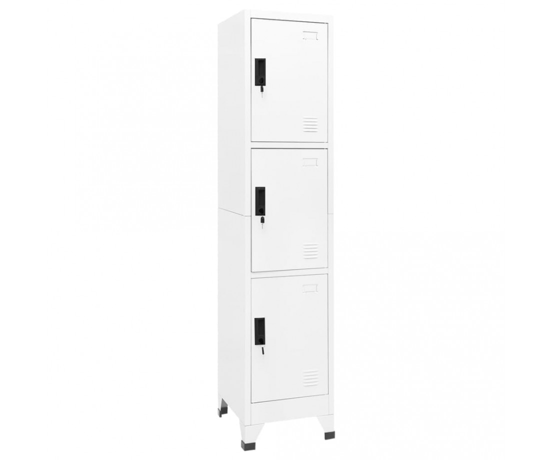 Persirengimo spintelė, baltos spalvos, 38x45x180cm, plienas - Biuro spintos, spintelės - 1 Persirengimo spintelė, baltos spalvos, 38x45x180cm, plienas - Biuro spintos, spintelės - 1