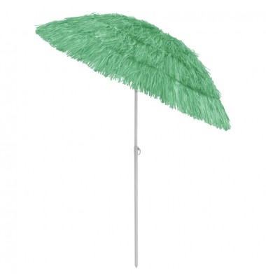  Paplūdimio skėtis, žalios spalvos, 180cm, havajietiško dizaino - Lauko skėčiai, uždangos nuo saulės - 3