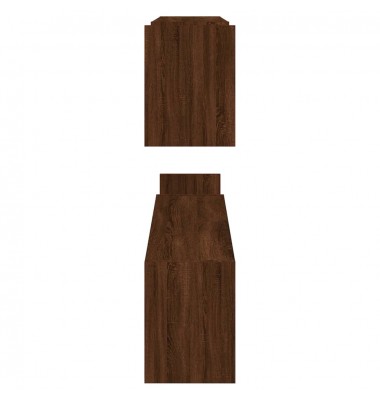 Sieninės lentynos, 2vnt., rudos ąžuolo, 100x15x20cm, mediena - Pakabinamos lentynos, spintelės - 6