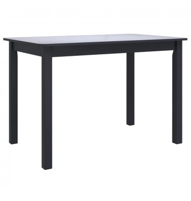  Valgomojo stalas, juodas, 114x71x75cm, kaučiuk. med. masyvas - Stalai - 2