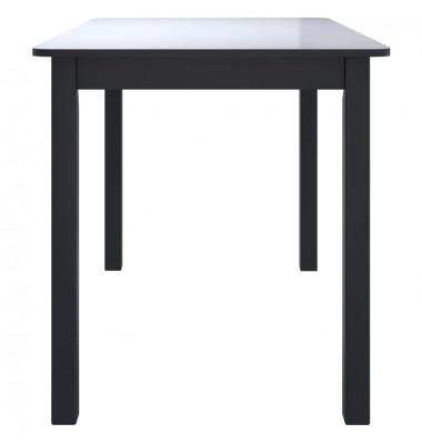  Valgomojo stalas, juodas, 114x71x75cm, kaučiuk. med. masyvas - Stalai - 4