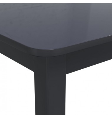  Valgomojo stalas, juodas, 114x71x75cm, kaučiuk. med. masyvas - Stalai - 5