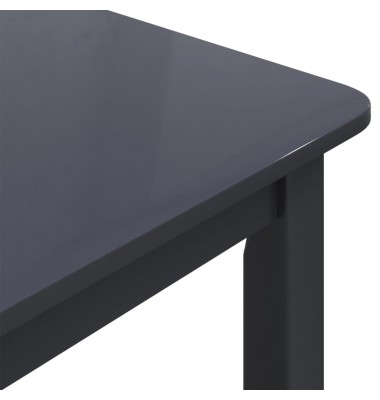  Valgomojo stalas, juodas, 114x71x75cm, kaučiuk. med. masyvas - Stalai - 6
