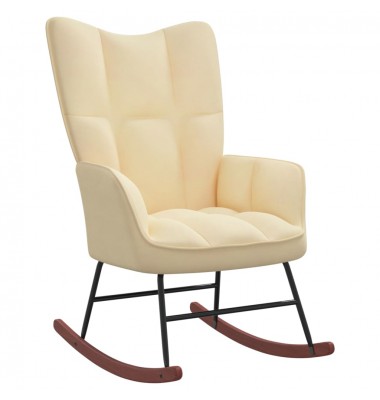  Supama kėdė, kreminės baltos spalvos, aksomas - Supamos kėdės - 1