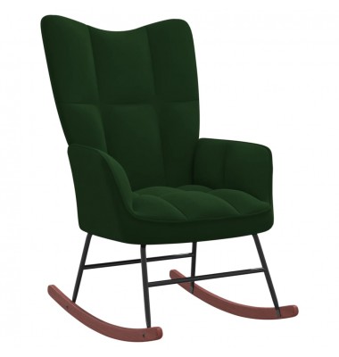  Supama kėdė, tamsiai žalios spalvos, aksomas - Supamos kėdės - 1