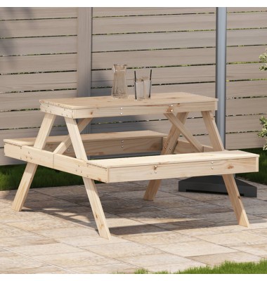  Iškylų stalas, 105x134x75cm, pušies medienos masyvas - Lauko stalai, staliukai - 1