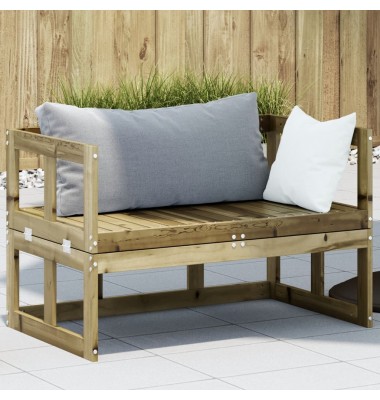  Sodo sofa-suoliukas, impregnuota pušies mediena, išskleidžiama - Lauko suolai, suoliukai - 1