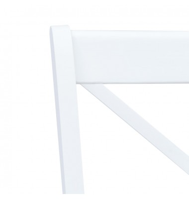  Valgomojo kėdės, 4vnt., baltos/šviesios medienos, kaučiukmedis - Valgomojo Kėdės - 5