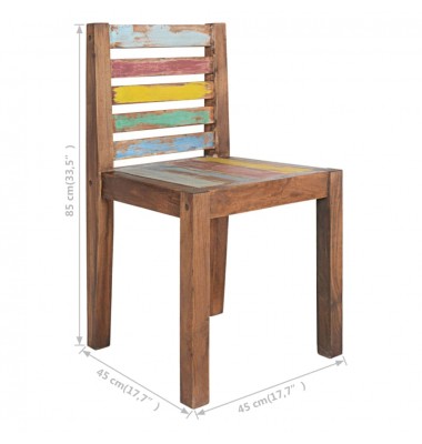  Valgomojo kėdės, 2vnt., perdirbtos medienos masyvas - Valgomojo Kėdės - 8