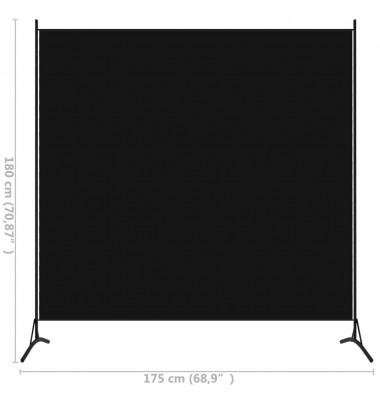  Kambario pertvara, juodos spalvos, 175x180cm, audinys - Kambario pertvaros - 5
