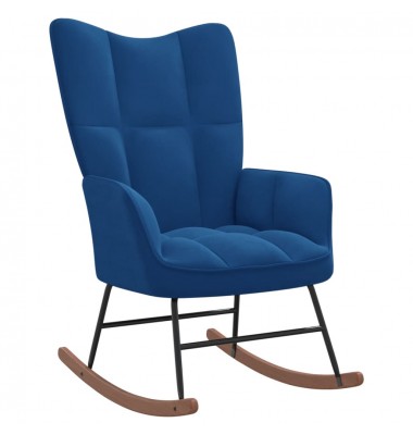  Supama kėdė, mėlynos spalvos, aksomas - Supamos kėdės - 1