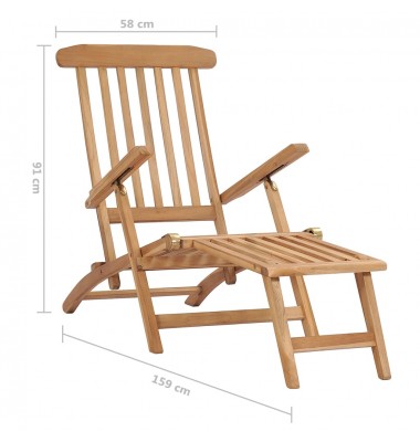  Sodo terasos kėdės su pakojomis ir staliuku, tikmedžio masyvas - Gultai, šezlongai - 8