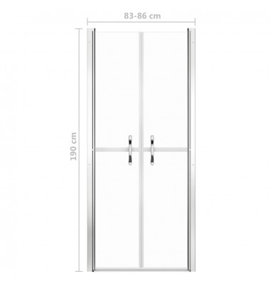  Dušo durys, skaidrios, 86x190cm, ESG - Dušo kabinos, durys - 5