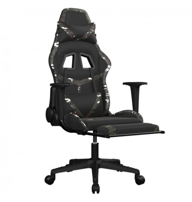  Masažinė žaidimų kėdė, juoda/kamufliažinė, dirbtinė oda - Žaidimų kėdės - 3