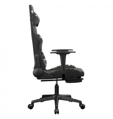  Masažinė žaidimų kėdė, juoda/kamufliažinė, dirbtinė oda - Žaidimų kėdės - 5