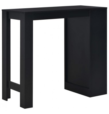  Baro stalas su lentyna, juodas, 110x50x103cm - Stalai - 3