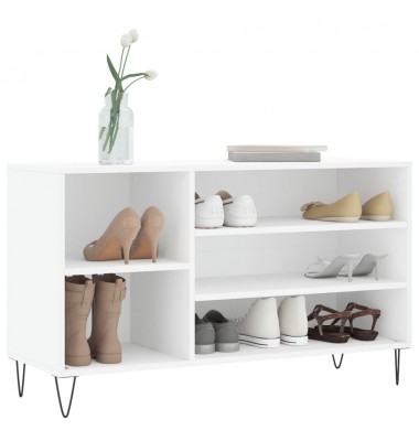  Spintelė batams, baltos spalvos, 102x36x60cm, apdirbta mediena - Spintelės ir lentynos batams - 3