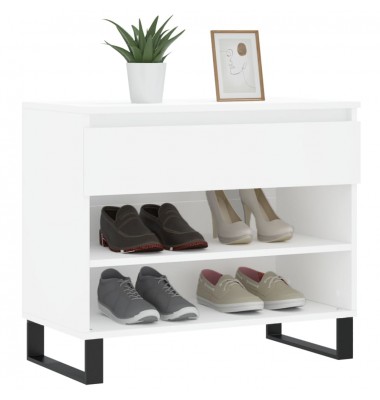  Spintelė batams, baltos spalvos, 70x36x60cm, apdirbta mediena - Spintelės ir lentynos batams - 3