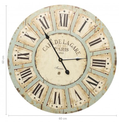  Sieninis laikrodis, įvairiaspalvis, 60cm, MDF - Laikrodžiai - 5