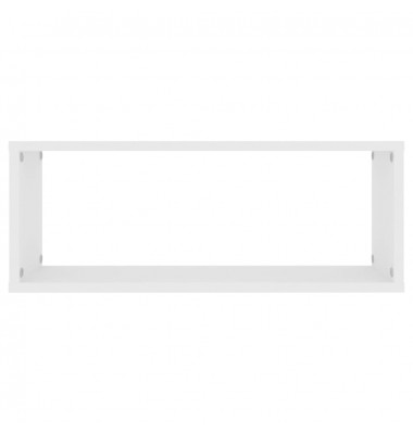  Sieninės lentynos, 4vnt., baltos, 60x15x23cm, MDP, kubo formos - Pakabinamos lentynos, spintelės - 5