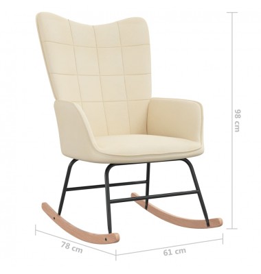  Supama kėdė, kreminės spalvos, audinys - Supamos kėdės - 7