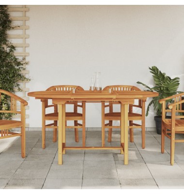  Prailginamas sodo stalas, 110–160x80x75, tikmedžio masyvas - Lauko stalai, staliukai - 1