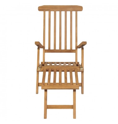  Terasos kėdės su pakojomis, 2vnt., tikmedžio medienos masyvas - Gultai, šezlongai - 3