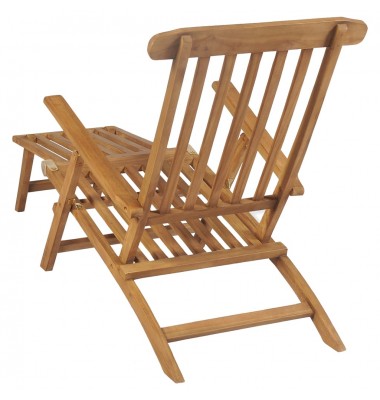  Terasos kėdės su pakojomis, 2vnt., tikmedžio medienos masyvas - Gultai, šezlongai - 5