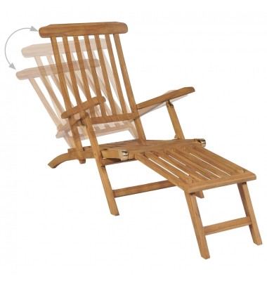  Terasos kėdės su pakojomis, 2vnt., tikmedžio medienos masyvas - Gultai, šezlongai - 6
