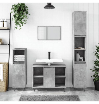  Vonios kambario spintelė, betono pilka, 30x30x100cm, mediena - Vonios spintelės, veidrodžiai - 1