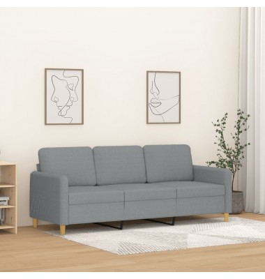  Trivietė sofa, šviesiai pilkos spalvos, 180cm, audinys - Sofos, sofos-lovos - 1